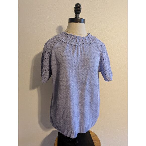 Vintage purple short sweater size M - Picture 1 of 8